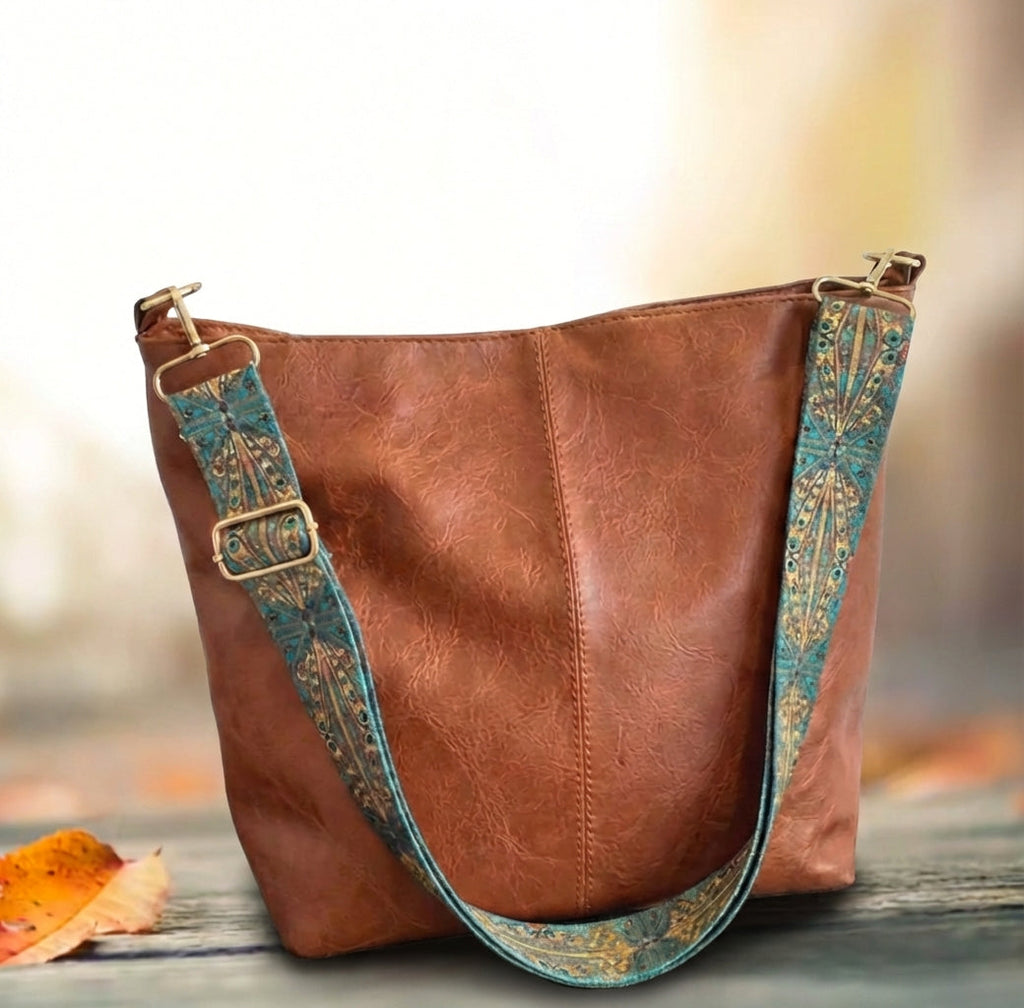 Genuine Leather Bucket Bag