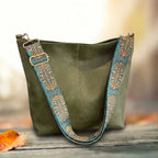 Genuine Leather Bucket Bag