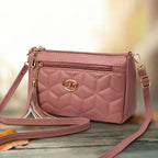 Soft Leather Plaid-Oak Red Tassel